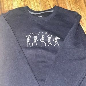 Dancing skeletons under the stars crewneck